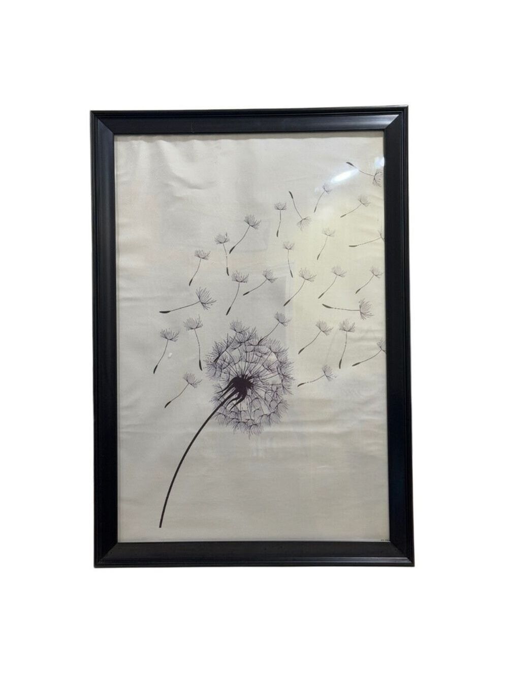 Dandelion Canvas Art with Floating Seeds